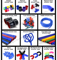 Tuyau en silicone de couleur personnalisée pour l'automobile, tuyau d'admission d'air, tuyau de radiateur, flexible, résistant à la chaleur, tuyau réducteur en silicone droit