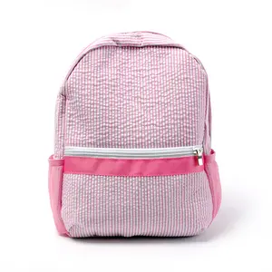 Pink Toddler Seersucker Backpacks 25pcs Lot GA Local Warehouse Kids Shoulder Bag Gift School Bag DOMIL106187