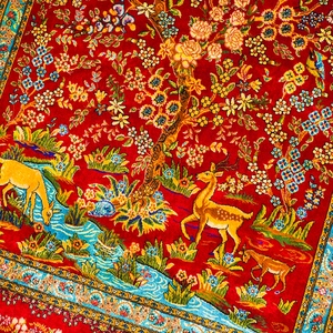 Tappeto di Lusso Vintage Fatto a Mano 60x90cm in Seta con Doppio Nodo e Design Albero della Vita, Lavabile e Antiscivolo, <span class=keywords><strong>per</strong></span> Preghiera - Product Image 4