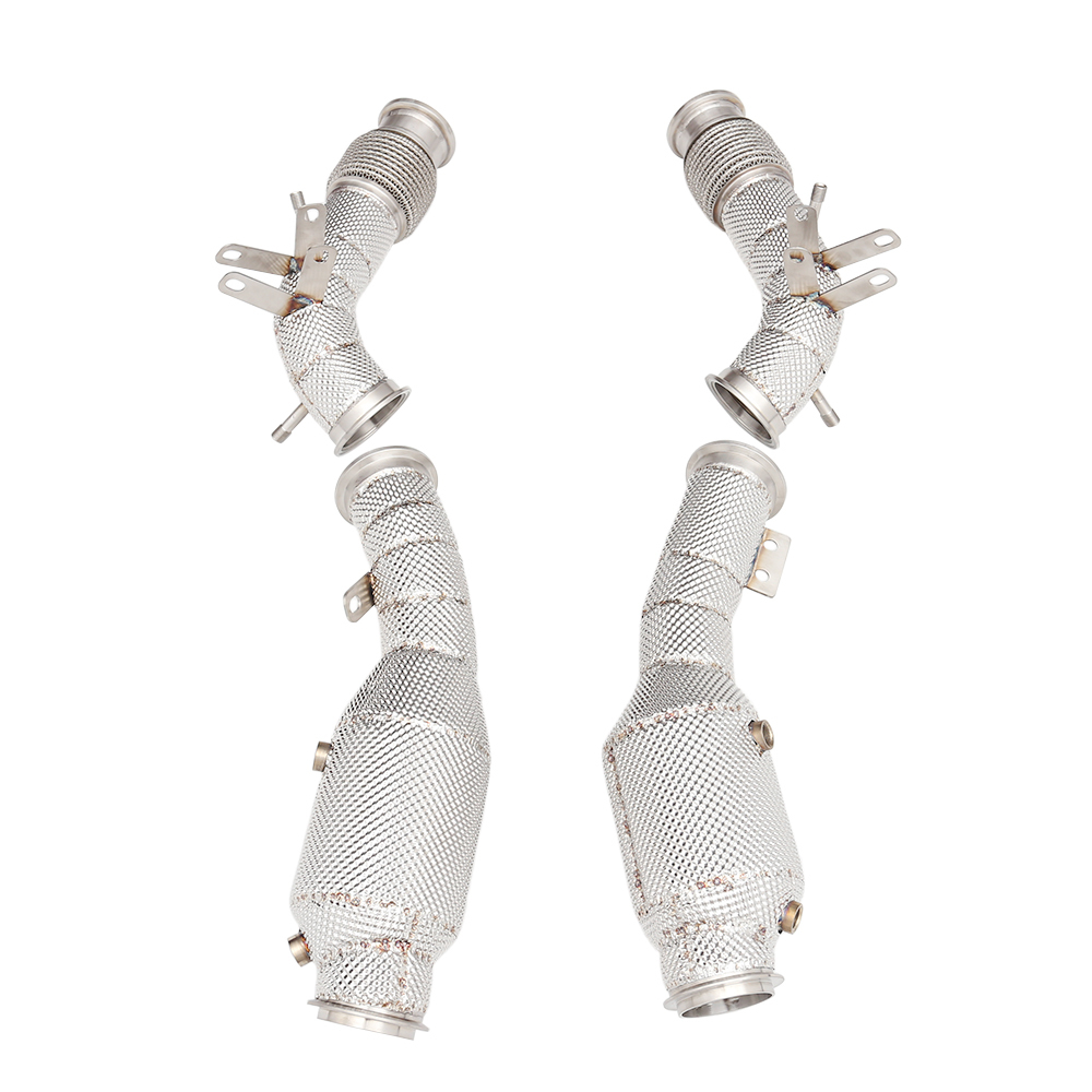 VantaFlow High Free Catted Downpipe Exhaust Pipes for Maserati MC20 3.0T V6 2021-2026 Stainless Steel Exhaust System With Heat Shield