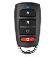Télécommande universelle pour porte de garage, code d'apprentissage, automatique, voiture, 4 boutons, clé 315/433 MHz