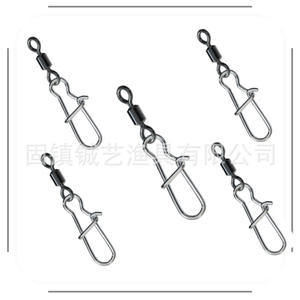 Mosquetón Giratorio de Acero Sólido, Accesorios de Pesca, Conector Resistente Niquelado para Línea de Pesca 4030201012345678101214 - Product Image 4