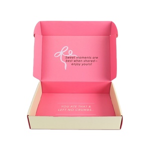 Cajas de Embalaje Personalizadas Nuevas y Populares de Color Amarillo Rosado Pulida 2025, Impresión Personalizada, Caja de Embalaje de Envío Corrugada de 2.3 mm - Product Image 3