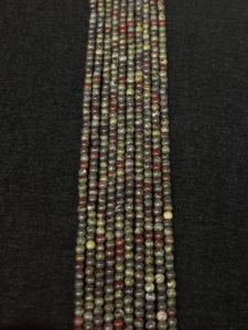 High Quality Dragon Blood Jasper Polished Round Loose Green Red Spotted Beads for DIY Bracelet Making 4/6/8/10mm - Product Image 3