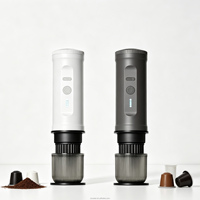 Máquina de Espresso Elétrica Portátil com Bomba de 20 Bar |   Máquina de Café Alimentada por Bateria de 7500mAh |   Carregador Rápido USB com Aquecimento Automático para Viagem