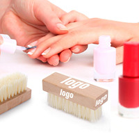 Brosse à chapeau en bois écologique personnalisable avec logo, poils de cheval et manche en hêtre pour le nettoyage domestique