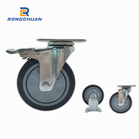 Chariot à plateforme universel pour chaise, usage industriel, design moderne, roulettes pivotantes en TPR gris clair, capacité moyenne, 4 pouces