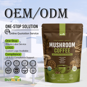 Café de Champiñones en Polvo de Mezcla Premium, Energía Limpia y Concentrada, USDA, GMP, Kosher, <span class=keywords><strong>Vegano</strong></span>, Bolsa Reutilizable, Muestras Rápidas, Durlevel - Product Image 1