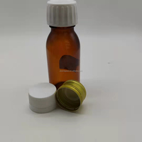 Bouteille de sirop d'ambre clair avec bouchon à vis 30ml 60ml 100ml 125ml 150ml 200ml 300ml 500ml Capacités