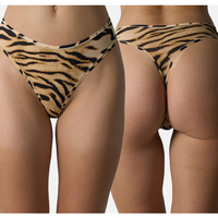 Culottes sexy extensibles, sous-vêtements sexy à imprimé tigre, strings jetables, sous-vêtements string, slips doux pour femmes