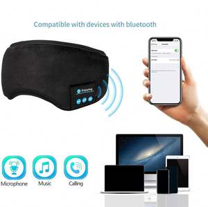 หน้ากากปิดตา 3 มิติ ไร้สาย บลูทูธ พร้อมหูฟังสเตอริโอ ซับวูฟเฟอร์ สำหรับการนอนหลับ - Product Image 2