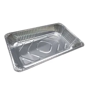 Heavy duty 13*21inch Deep Steam Table foil Oven Safe Trays Disposable Custom Aluminum Foil Containerwith Clear Lids