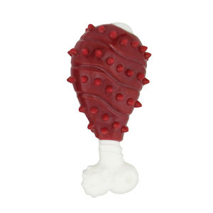 インタラクティブおもちゃ新しいペットのきれいな歯の咬傷耐性ラバーナイロンシミュレーションチキンレッグドッグチューおもちゃ - Product Image 1