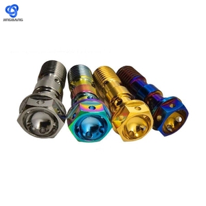 สกรูหัวกลมสีแดง Cvt Studs ขนาด M8 สกรู M5 M10 พิน M6 สีทอง Nmax ไทเทเนียมเคลือบไทเทเนียม M8X8 สกรูไทเทเนียม Salaya Bolt Gr5 - Product Image 4
