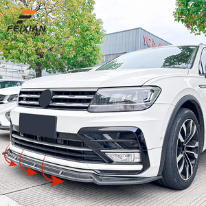 Divisor de Labios Delantero de Fibra de Carbono ABS Deportivo para VW Tiguan MK2 <span class=keywords><strong>R</strong></span> Line 2017-2020, Kit de Parachoques FEIXIAN - Product Image 5