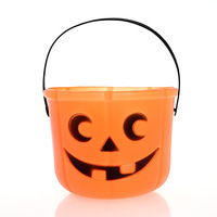 Lanterne Citrouille d'Halloween Lumineuse en Plastique Marque De Long – Décoration Intérieure/Extérieure, Seau à Bonbons pour Enfants, KTV, Bar, Boîte de Nuit, Décoration Faciale