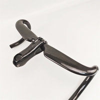 Tige de guidon en fibre de carbone pour VTT/vélo de route, ultra légère, 10 degrés, 31,8 mm, 80-120 mm, hauteur de montage 36-45 mm