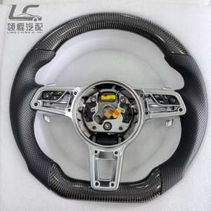 Volant sport en cuir de haute qualité personnalisé à <span class=keywords><strong>4</strong></span> branches de 35 mm avec poignée, compatible <span class=keywords><strong>Porsche</strong></span> 911 Cayman PANAMERA (971), fonction chauffante - Product Image 6