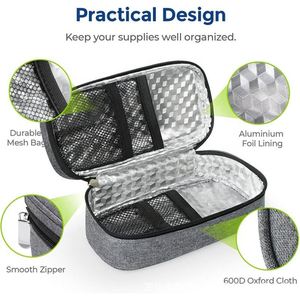 Bolsa Refrigerante Portátil Aislada para Insulina, Estuche de Viaje para Diabéticos, Bolsa de Entrega Refrigerante, Impermeable, con Aislamiento Térmico - Product Image 2