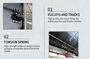 <span class=keywords><strong>Porte</strong></span> <span class=keywords><strong>de</strong></span> <span class=keywords><strong>garage</strong></span> automatique en alliage d'aluminium, design imitation bois, antivol, moderne, électrique, latérale, pour usage domestique - Tailles 16x7 10x10 10x9 8x12 8x8 - Product Image 3