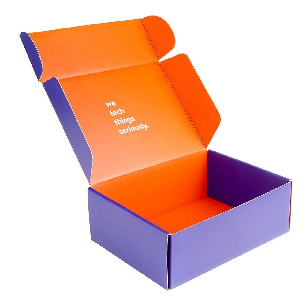 Vente en gros carton moyen avec logo personnalisé Conception de luxe pliante Boîte en carton ondulé Boîtes d'emballage cadeau en papier pour expédition