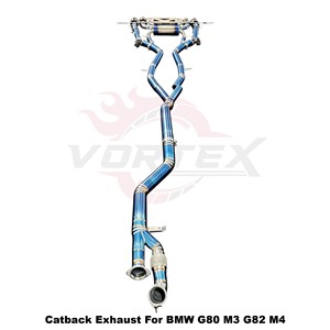 Système d'échappement Catback à longueur égale Vortex Valvetronic pour BMW M3 G80 M4 G82 S58 3.0T, kit de tuning racing bleu titane - Product Image 2