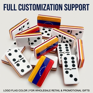 Fournisseur de dominos en acrylique personnalisés imprimés, double six, 28 pièces, qualité supérieure, pour les <span class=keywords><strong>jeux</strong></span> de <span class=keywords><strong>loisirs</strong></span> et les fêtes - Product Image 1