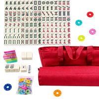 Ensemble de Mahjong Américain Vierge de 30 mm en Gros, 166 Tuiles avec Support Moderne et Sac Matelassé pour Jeu de Table Amusant