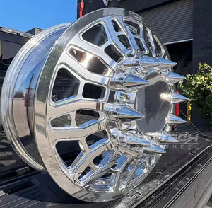 Jantes de camion forgées sur mesure XINLAI, polies, 10 trous, jantes arrière doubles forgées pour camions Ford F450 F550 avec capuchons flottants - Product Image 5