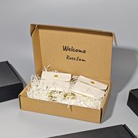 Emballages cosmétiques biodégradables Boîtes en papier kraft en forme d'avion avec feuille d'or et revêtement UV pour les boîtes cadeaux de sérum pour soins de la peau
