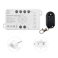 Sensor tangga LED RGB otomatis PIR, kontrol aplikasi Tuya WiFi cerdas DC 12V 24V 250 piksel untuk WS2811 SM16703IC lampu