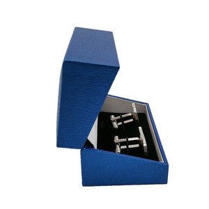 Biểu Tượng Tùy Chỉnh Hình Chữ Nhật Hình Độc Đáo Blueplastic Storge Hộp Khuy Măng Sét Trường Hợp Với Giả Da Hộp Đồ Trang Sức - Product Image 4