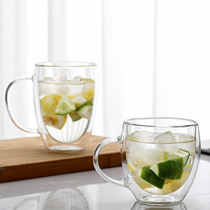 Tasse en verre Offre Spéciale avec poignée, Double paroi en verre Borosilicate, tasse à café, tasse à lait, gobelet à thé, verre à <span class=keywords><strong>Liqueur</strong></span> - Product Image 4