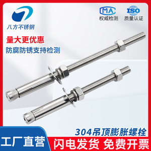 304 Stainless Steel Ceiling Expansion Bolt M6 M8 M10 M12 Extended With Nuts For Construction Industry - Product Image 4