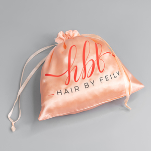ถุงผ้าไหมพิมพ์โลโก้สั่งทำพิเศษสำหรับบรรจุภัณฑ์ของขวัญ เครื่องสำอาง อัญมณี ถุงใส่ผมแบบมีเชือกผูก ถุงกันฝุ่นสำหรับวิกผม ถุงผ้าซาติน - Product Image 1