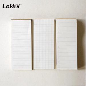 2025 cancelleria 7x14cm 50 fogli Cover Kraft Memo Pad portatile taccuino linea/griglia pagina per fare elenco blocco note - Product Image 4