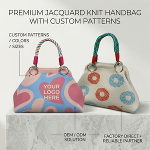 Borsa Tote Artistica 3D <span class=keywords><strong>in</strong></span> Maglia con Anelli Metallici Premium e Manico Rinforzato per Brand di Lusso - Product Image 6