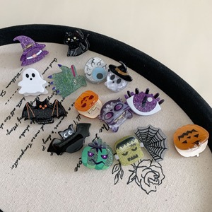 Horquilla de ácido acético de alta calidad inspirada en Halloween, pequeño flequillo, pinza de <span class=keywords><strong>calabaza</strong></span> fantasma, horquilla para niñas, nuevo pelo de Metal de gama alta - Product Image 2
