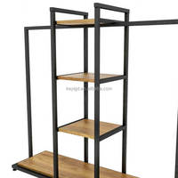 Présentoir de vêtements en métal moderne Pop Étagère de vêtements de style au sol pour boutique magasin de vêtements supermarché usine de bois vente au détail