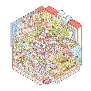 JHM Today's Business en la tercera serie de pegatinas de material decorativo de manual de paisaje 4 tipos de - Product Image 6