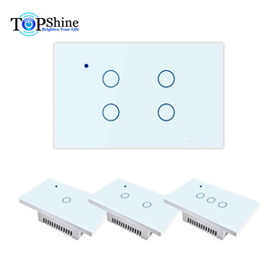 Chúng tôi AU tiêu chuẩn tuya và cuộc sống thông minh app điều khiển từ xa 1 2 3 4 gang Wifi RF433 cảm ứng chuyển đổi cho nhà thông minh - Product Image 1