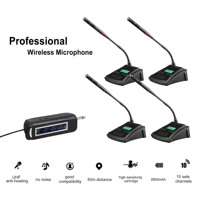 Microphone de vidéoconférence professionnel PRO-H02 à 4 canaux Offre Spéciale micro d'enregistrement sans fil pour les réunions et les tables