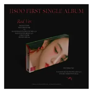 Mini álbum de fotos de Jisoo Blackpink-Me 1er álbum individual Cubierta de cuero de PVC Cierre de libro Estilo de dibujos animados para almacenar tarjetas de fotos - Product Image 5