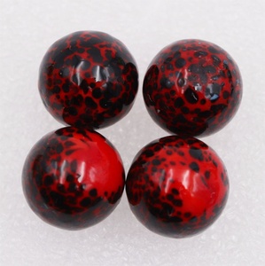 Billes de verre rouge de 16 mm en verre soufflé à la main de Murano, jouets, loisirs créatifs, avec des points noirs pour kits de terrarium <span class=keywords><strong>Marimo</strong></span> DIY - Product Image 6