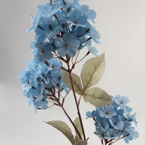 Beliebteste künstliche Pflanze realistische 88cm einzelne 3 Kopf Pagode Blume