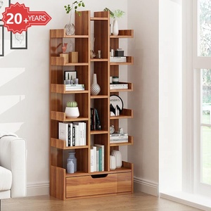 Mueble blanco para sala de estar, estantería de madera moderna creativa con forma de <span class=keywords><strong>suelo</strong></span> artesanal - Product Image 4