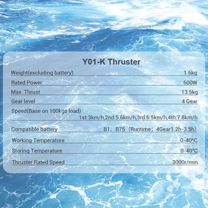 Propulseur <span class=keywords><strong>électrique</strong></span> sous-marin RS Y01-K pour paddle board, <span class=keywords><strong>kayak</strong></span> et bateau - Batterie durable et résistante à l'eau, longue durée de vie - Product Image 6