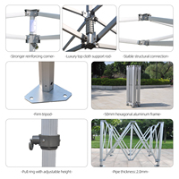 Tente d'événement de Noël personnalisée 3x3m, structure en aluminium hexagonal robuste de 50 mm, chapiteau professionnel, tente pop-up