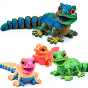 Nouveauté : Animaux imprimés en 3D multi-articulés, mini-jouets sensoriels mignons en relief, cadeau amusant pour enfants, ornement de bureau - Product Image 1