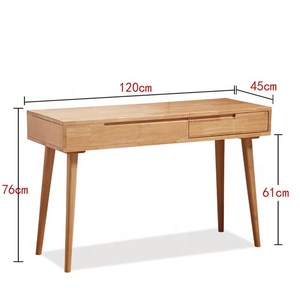 Mesa de tocador de madera maciza con espejo abatible, 6 organizadores para accesorios de diferentes tamaños - Product Image 4